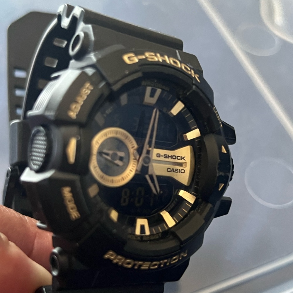 G-SHOCK Black and Gold Watch
